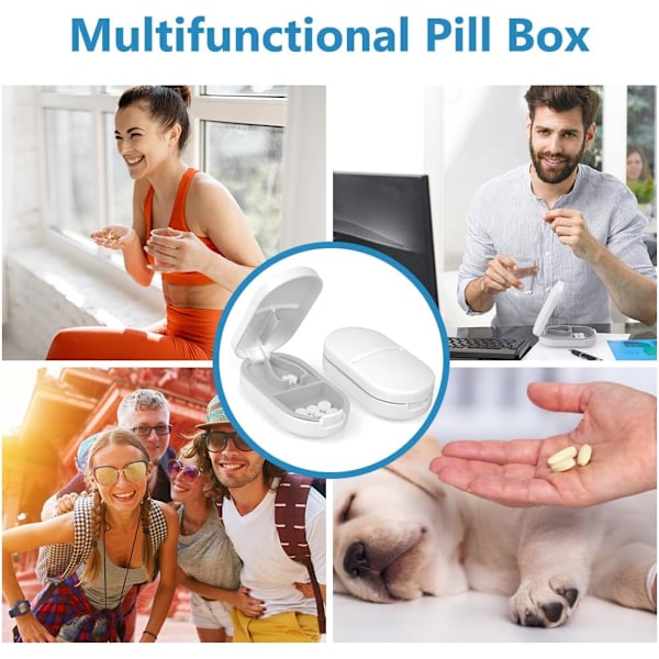 #1 Tablettdelare (Vit), Tablettdelare med blad, Pillkutter