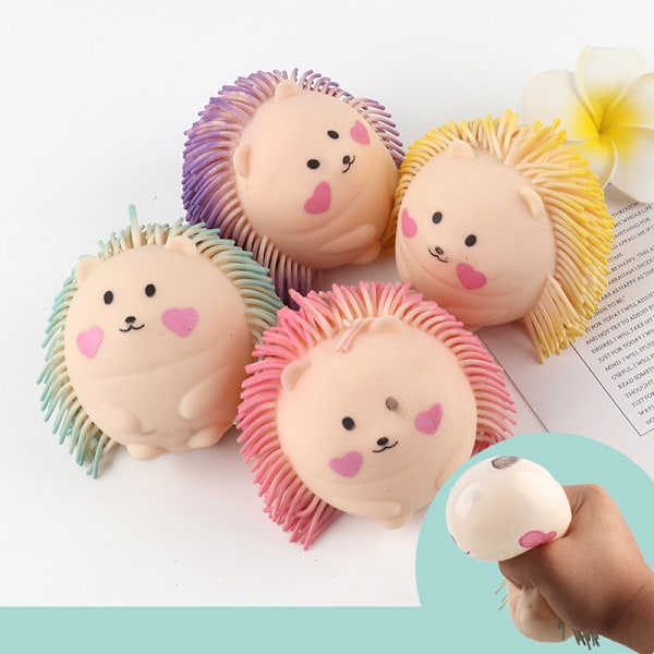 #Leksaker Igel Squisheez - Set med 1 söt Stressboll, Stor Påsk#