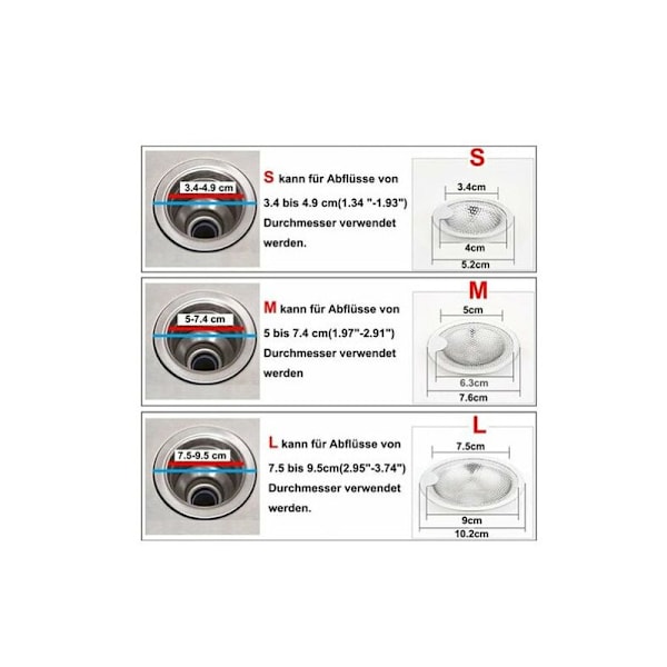 #Set med 2 små rostfria diskbänksfilter - Perfekt för köket#