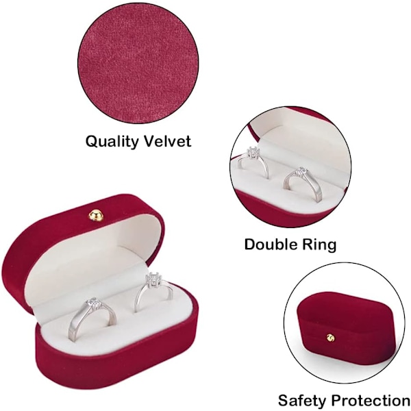 #1 st Sammets Ringask, Elegant Ringask, Örhängen Smyckesförvaring#