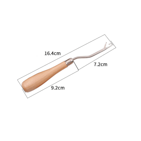 #16,4 cm Bøjebøjet Hæklenål Nål Tæppefremstilling Strikkeværktøj fo#