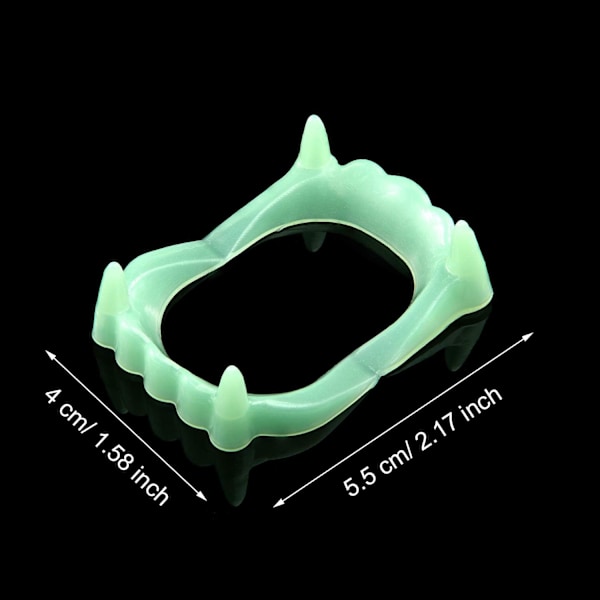 #Halloween Tänder Glow in The Dark Fangs Teeth, Klä upp sig, Låtsas P#