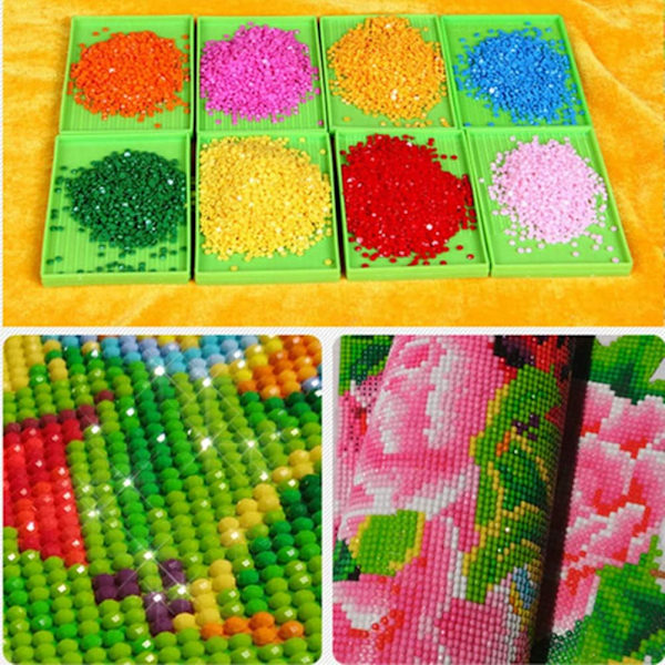 5D Diamantmaleri Katt DIY-sett Rhinestone Limt Krysssting E