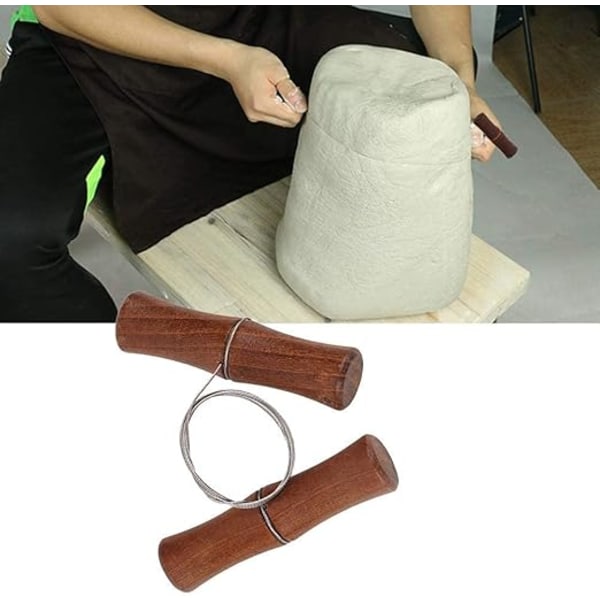 #59CM Rustfritt Stål Leire Klippetråd, Klippetråd for Leirekunst#