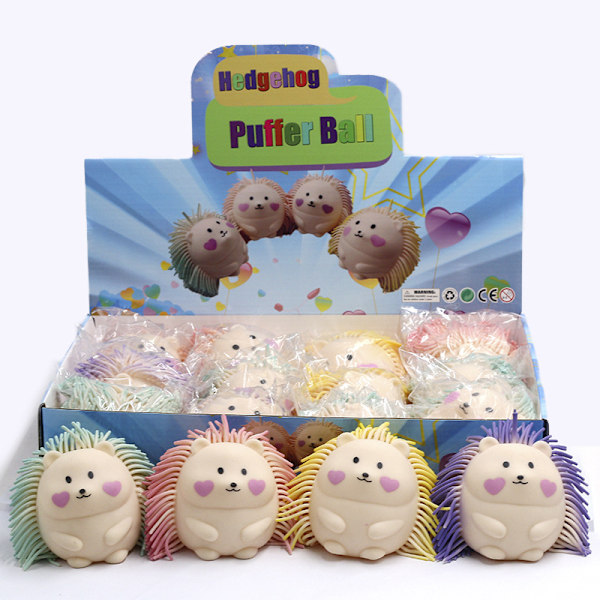 #Leksaker Igel Squisheez - Set med 1 söt Stressboll, Stor Påsk#