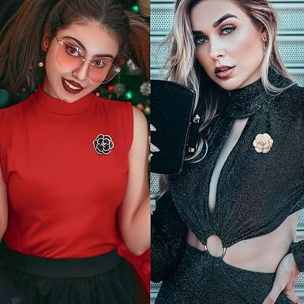 2 kpl Kukkakoriste Neula Pin Terälehti Elegantti Hieno Taide Koriste Neula