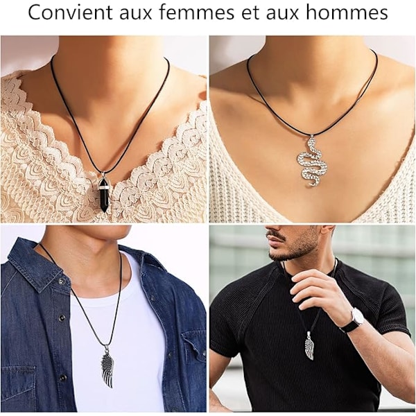 #40 st Wax Necklace Cord Artificiellt Läder Necklace Cord Flätad#