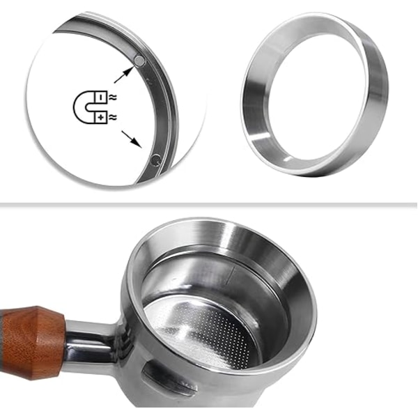 #53mm Kaffeepulverringe - Dosering Ring - Magnetisk Kaffe Dosering Ring