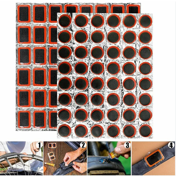 #Sykkeldekklappsett Sykkeldekk Innertube-lapper 96 stykker Lim#