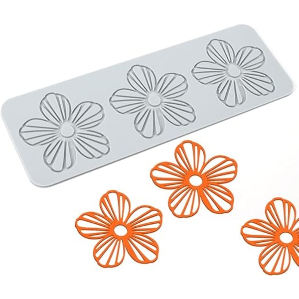 #3 huller Pelargonium blomster, Kage blonder form, blonder fondant forme, #