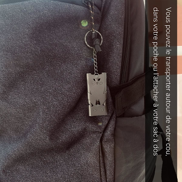 Nödraket 3 Rör Hög Decibel Metallvissla med Lanyard