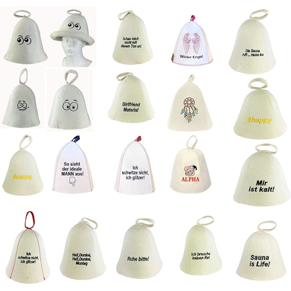#Luonnollinen Tekstiili Sauna Hat love - orgaaninen villahuopahatut - Suojaa#