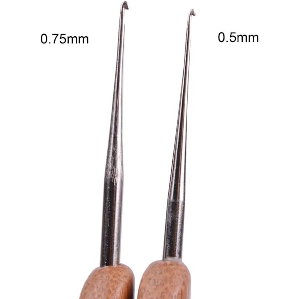 2-pack Dreadlock Virkningskrok för Hår Dreadlock Nålverktyg