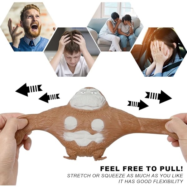 Anti-Stress Gorilla Action Figur, Brun Anti-Angst Gorilla Til