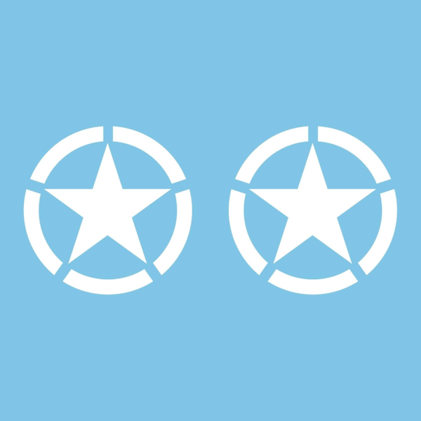 #Reflekterende Pentagram Brændstoftank Bilsticker, Stjerne Bilsticker, 4x#