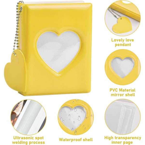 #Fotoalbum - Mini Fotoalbum - Gult 11 x 8,5 cm - Fotoalbum -#