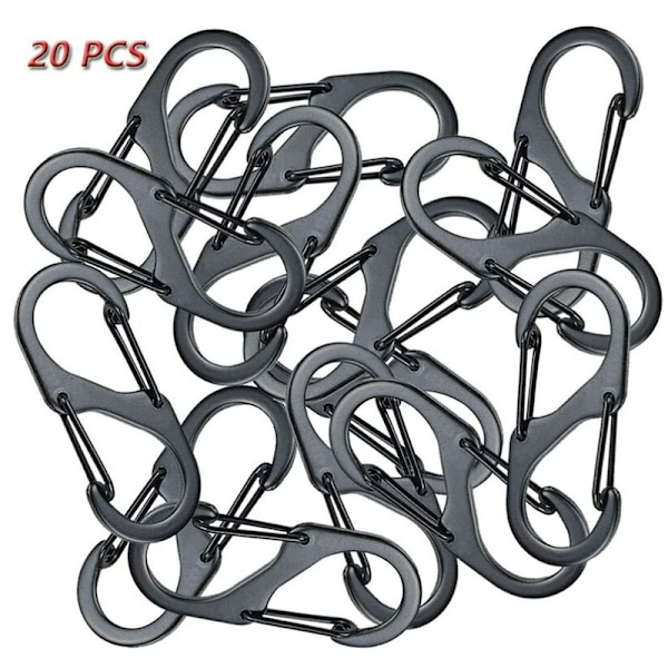 #20 Styk Mini S-Formet Karabinhager Aluminium Legering Karabinhager#