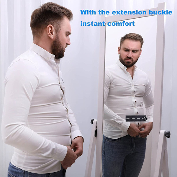 Set med 5 elastiska midjeutvidgare för män och kvinnor. 5-pack.