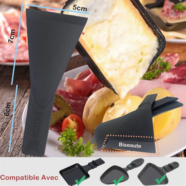 Squeegee Spatel Sæt af 8 - Non-Stick - Bred 5 cm Maxi-Afskåret