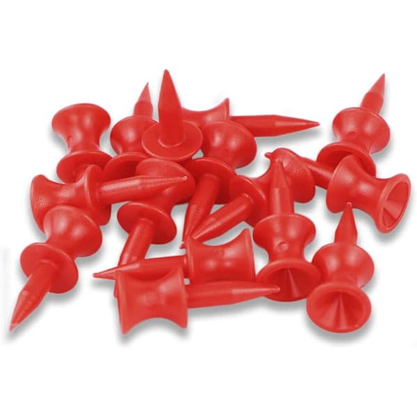 #100 stk Røde Plast Golf-Tees 32mm Små Slottsgolf-Tees#
