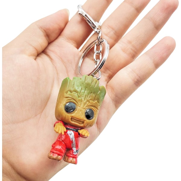 4 stk. Baby Groot Nøglering Guardians of the Galaxy, Klassisk Mo