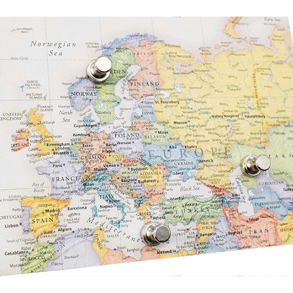 12 kpl Neodyymimagneetteja, vahvat jääkaappimagneetit, mini neodyymimagneetit, teräksiset magneettineulat