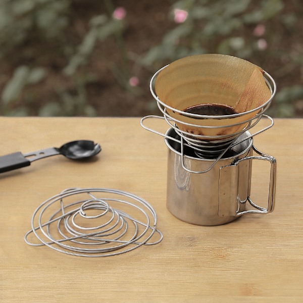 Kaffefilter i rostfritt stål, hopfällbar kopp i rostfritt stål h