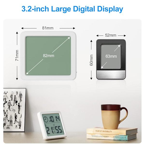 #Mini Digital Inomhus Termometer, Stor Skärm Professionell Bärbar#