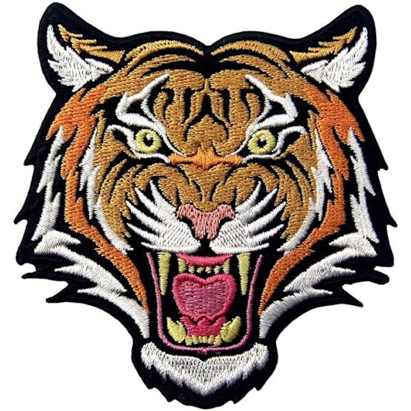 Taktisk Rytande Tigerhuvud Broderad Patch, Djurbroderi