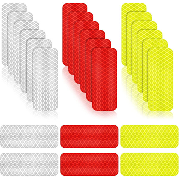 30 stk Reflekterende Advarsels Stickers Sikkerheds Reflekterende Stickers Ni