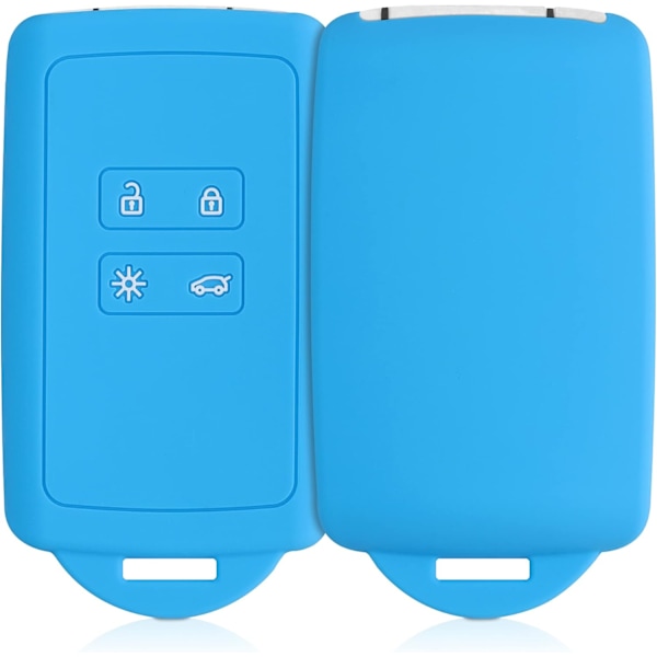 #Sininen - Auton avaimen lisävaruste yhteensopiva Renault Smart Key 4 Buttonin kanssa#