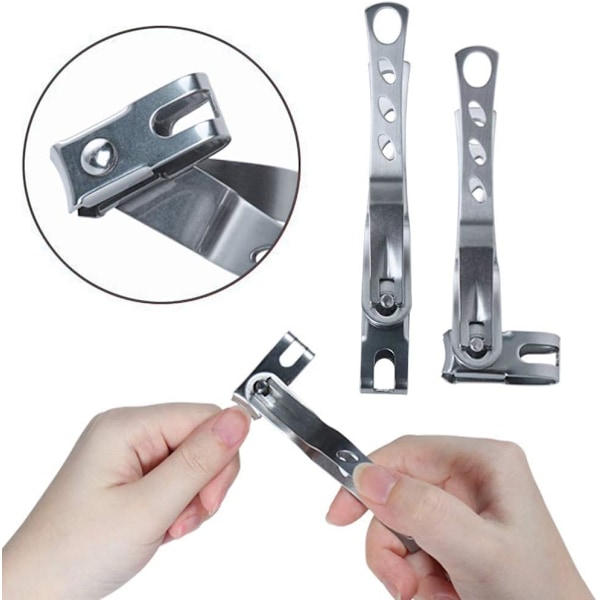#2 Rustfrit Stål Negleklippere, 360 Graders Drejeligt Hoved Finger#