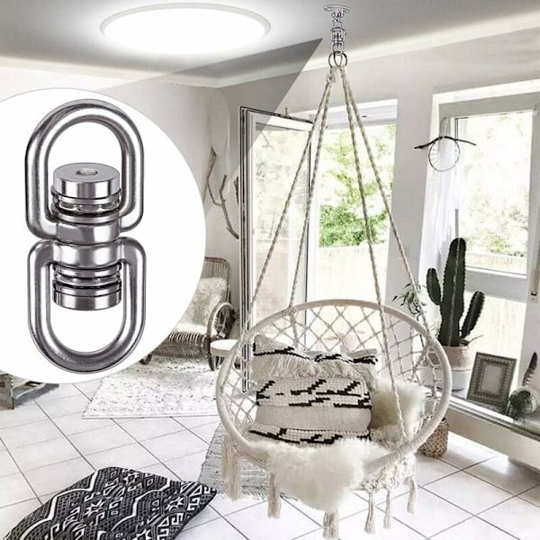 #1 stk rustfrit stål drejeskive, 360° roterende ophængningstilbehør#