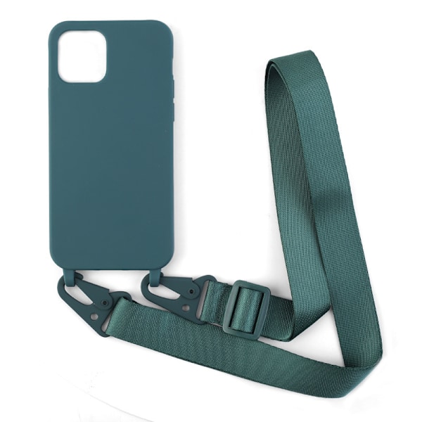 #Deksel Kompatibelt med iPhone 13 Mørkegrønn Strammende Flytende Silikon#