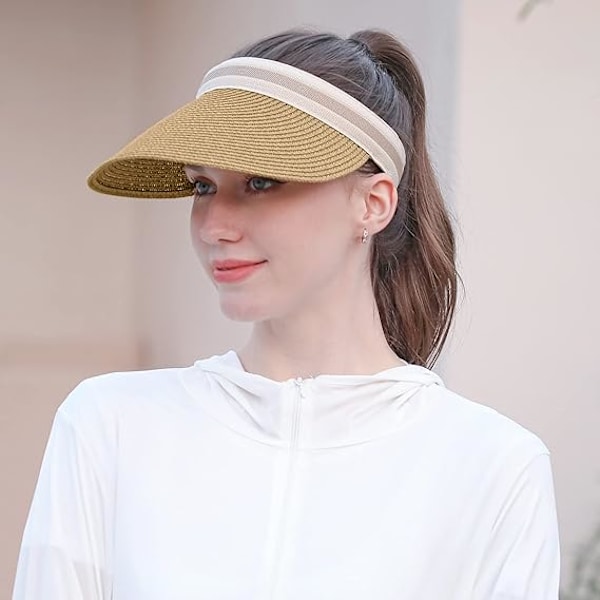 #Hatt Kvinder Sommer Stor Skygge Strand Halmhatte Hat#
