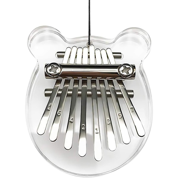 #1 Stykke (Klar Bjørn) 8-Tast Kalimba, Limba, Børneinstrument,#