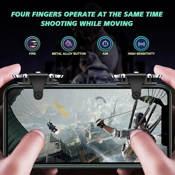 1 Par PUBG Mobile Spelkontroll Trigger, Mobiltelefonkontroll