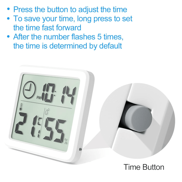 #Mini Digital Inomhus Termometer, Stor Skärm Professionell Bärbar#