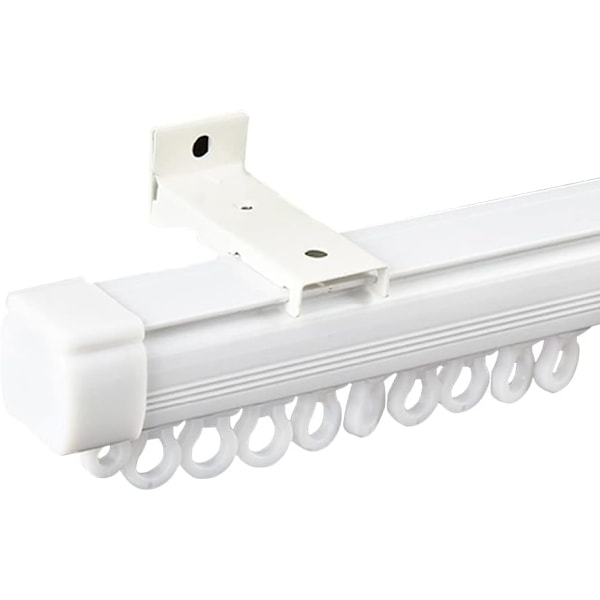 100 stk Gardin Henger Skinne Glidebane Gardin Hvit Plast Curt#