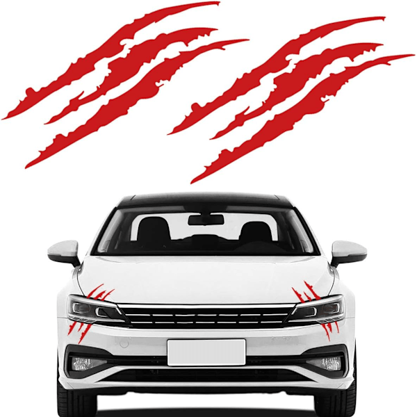 #Rød - Reflekterende Bilsticker Vandafvisende Forlygte Sticker f#