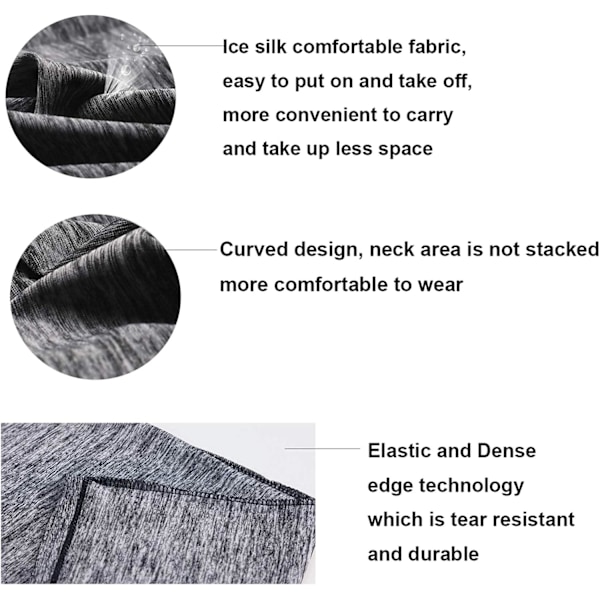 Unisex Elastisk Halsvärmare, Tubulär Halskrage Snabbtorkande Solskydd
