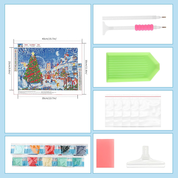 #Juldiamanter för vuxna, vinter 5D diamantmålning#
