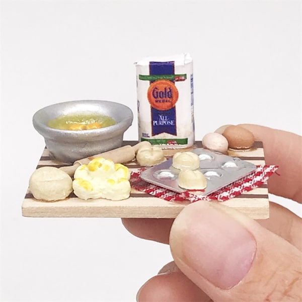 Miniatyrmatleksak skärbräda, 1:12 mini dockhus miniatyr d