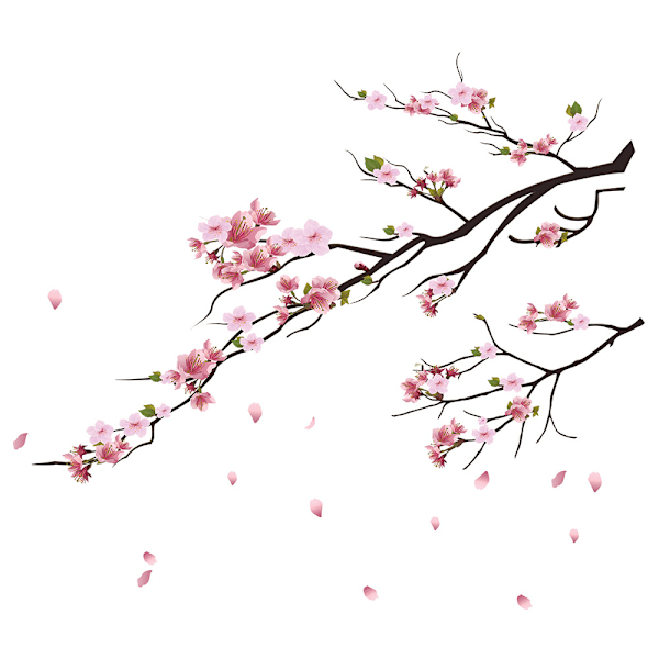 Vattenfärgskörsbärsblommor Väggdekaler Mural Dekaler Sovrum Ki