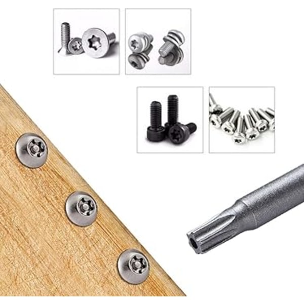 11 osainen Torx-ruuvimeisselibittisetti, 1/4 tuuman kuusiokolovarsi T6-T40 M