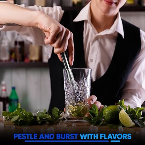 #Ruostumattomasta teräksestä valmistettu cocktail-muddler, Muddler-cocktaileja - Lime-puristin#