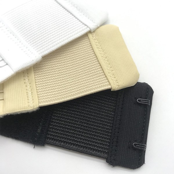3-pack Mjuka Bekväma BH-förlängare för Kvinnor, 2 Hakar, 8,5 cm x