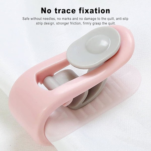 Täcke Klipp, 18 st (Rosa, Grön, Lila) Lakansklämmor för Säng