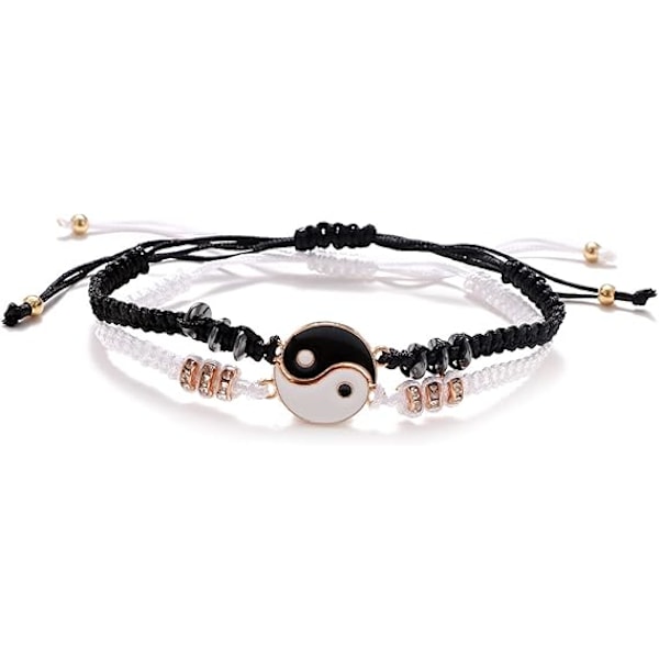 #2 Ystävyysrannekkeet Säädettävät Yin Yang -narurannekkeet Tai Chi#