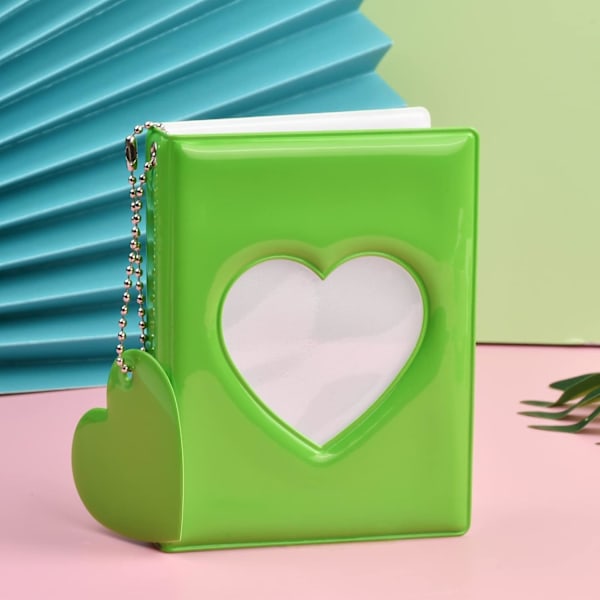 #Fotokort - Mini Fotoalbum - Grøn 11 x 8,5 cm - Fotoalbum -#